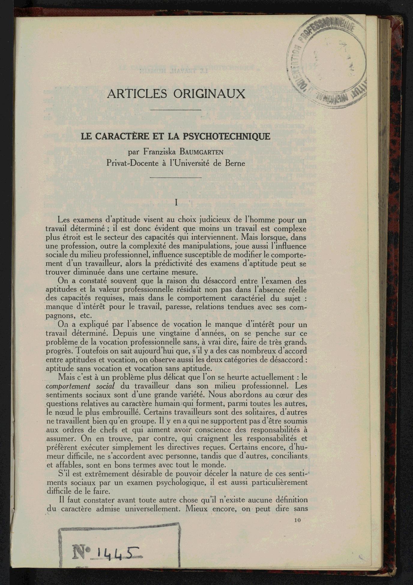 Page de titre du GLP1068.34