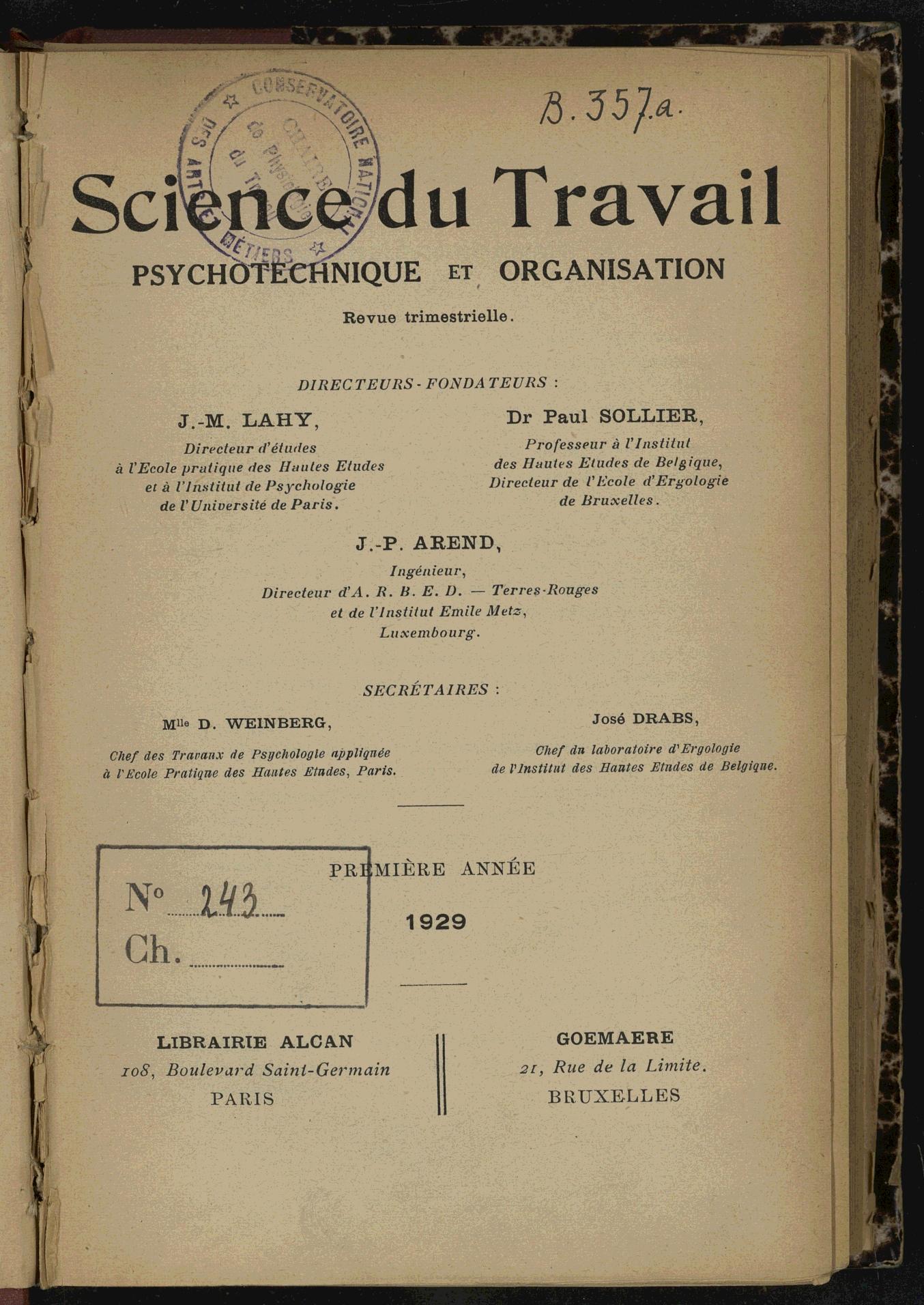 Page de titre du GLP174.1