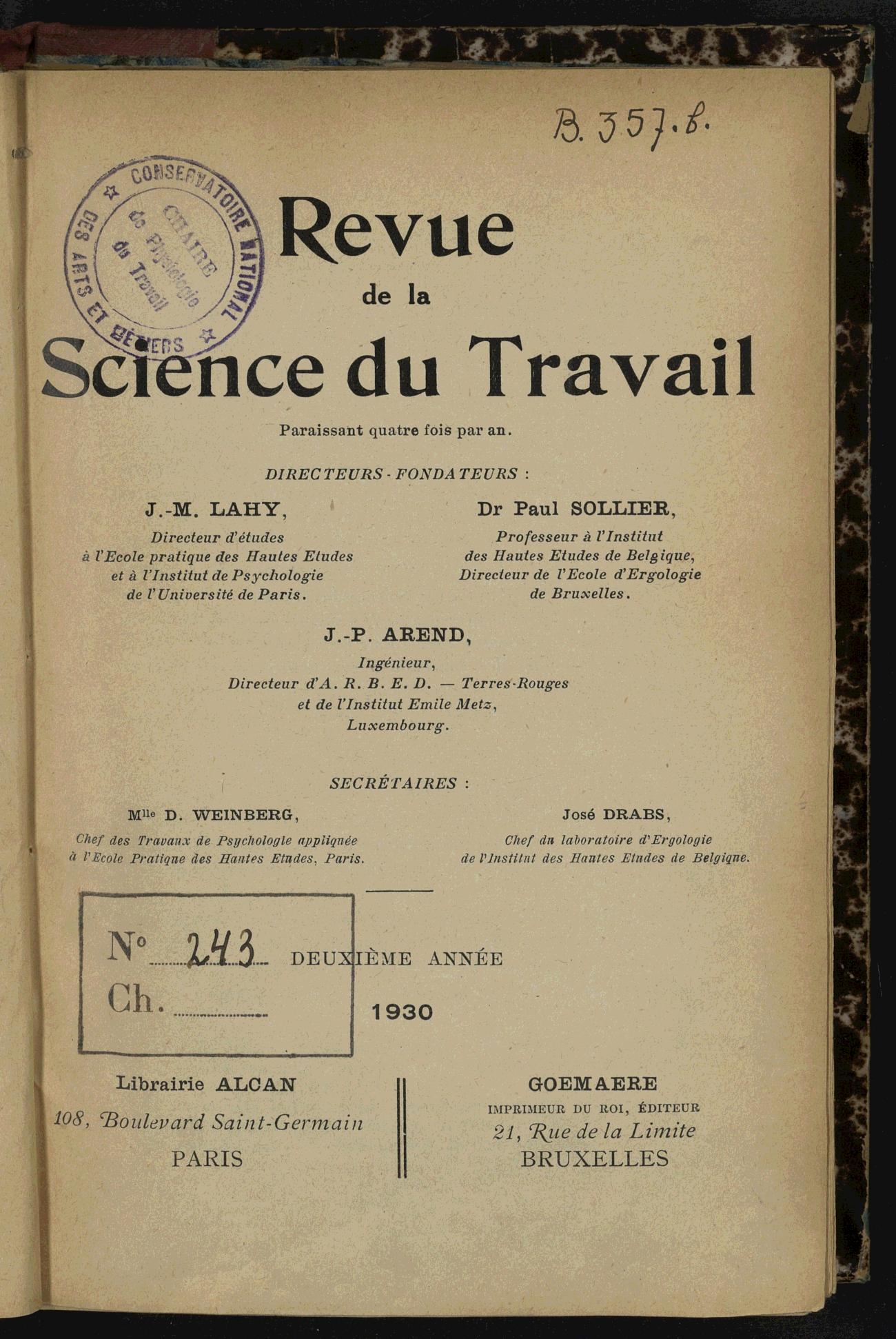 Page de titre du GLP174.5