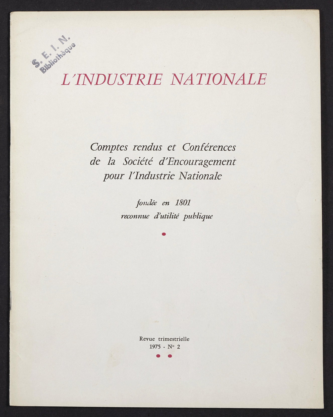 Page de titre du INDNAT.111