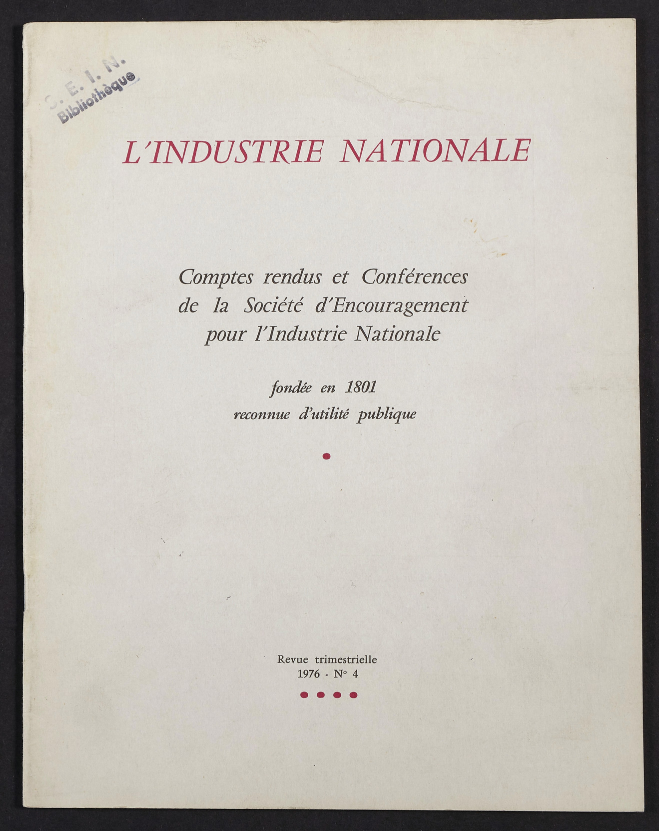 Page de titre du INDNAT.117