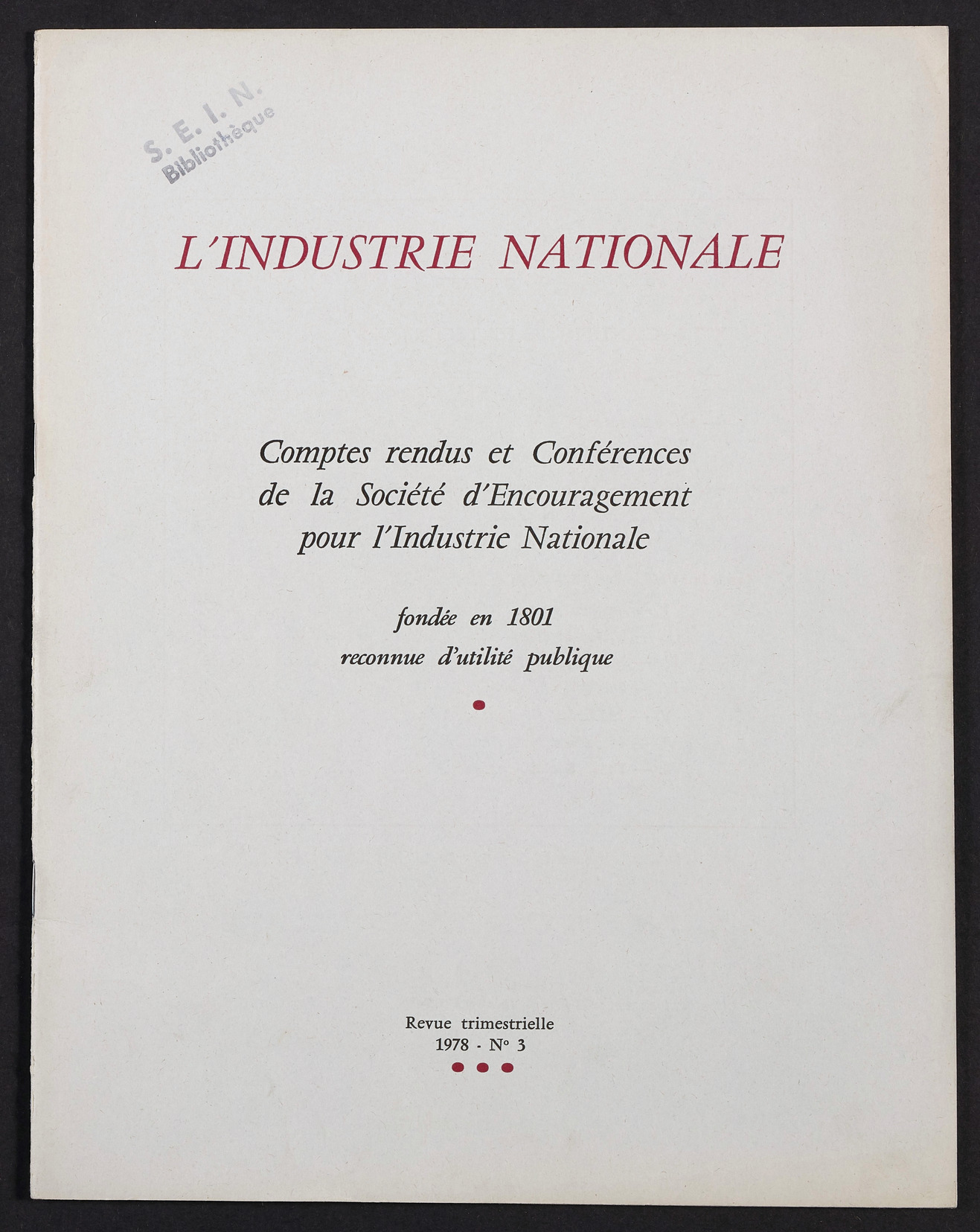Page de titre du INDNAT.124