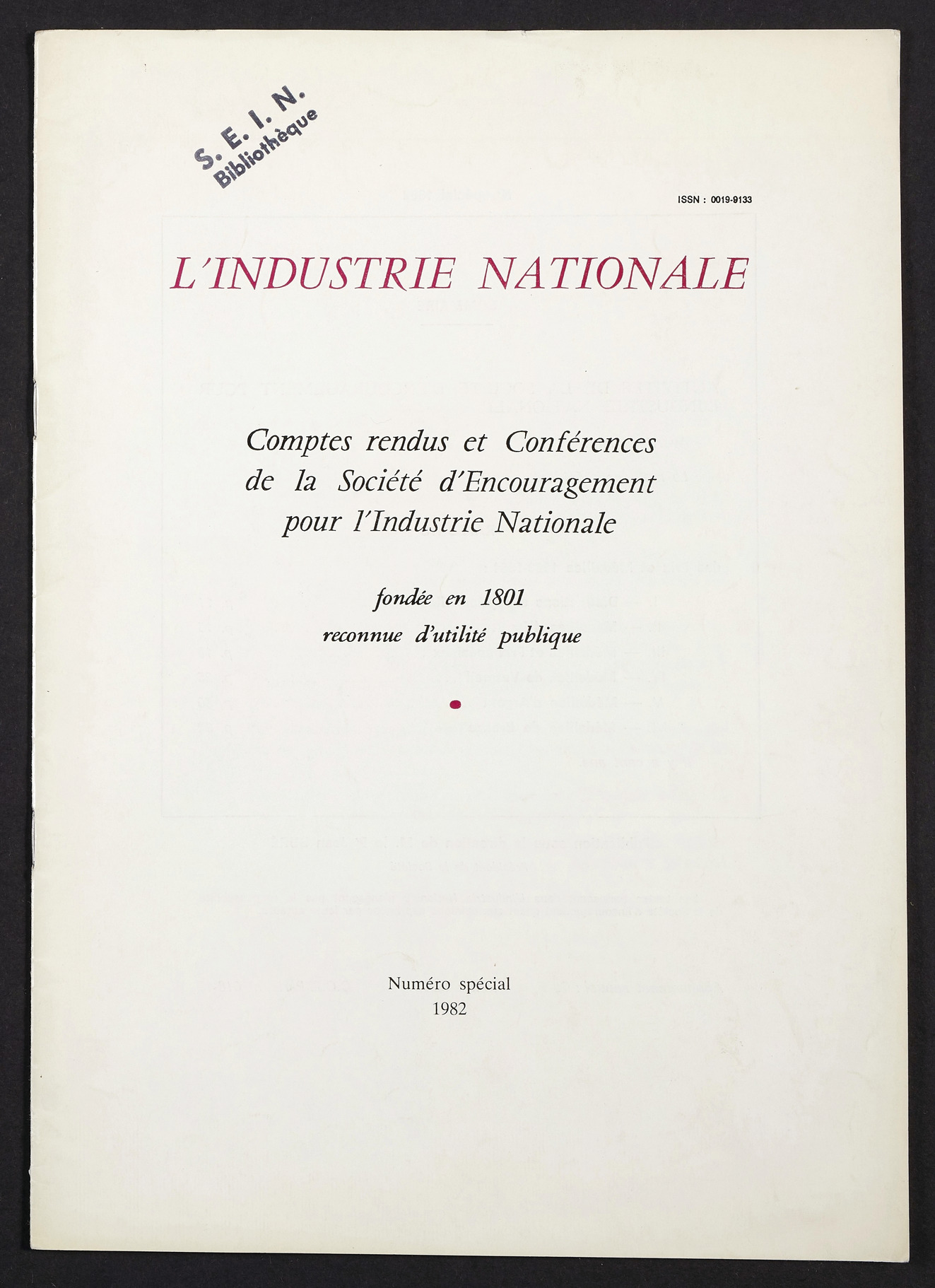 Page de titre du INDNAT.132