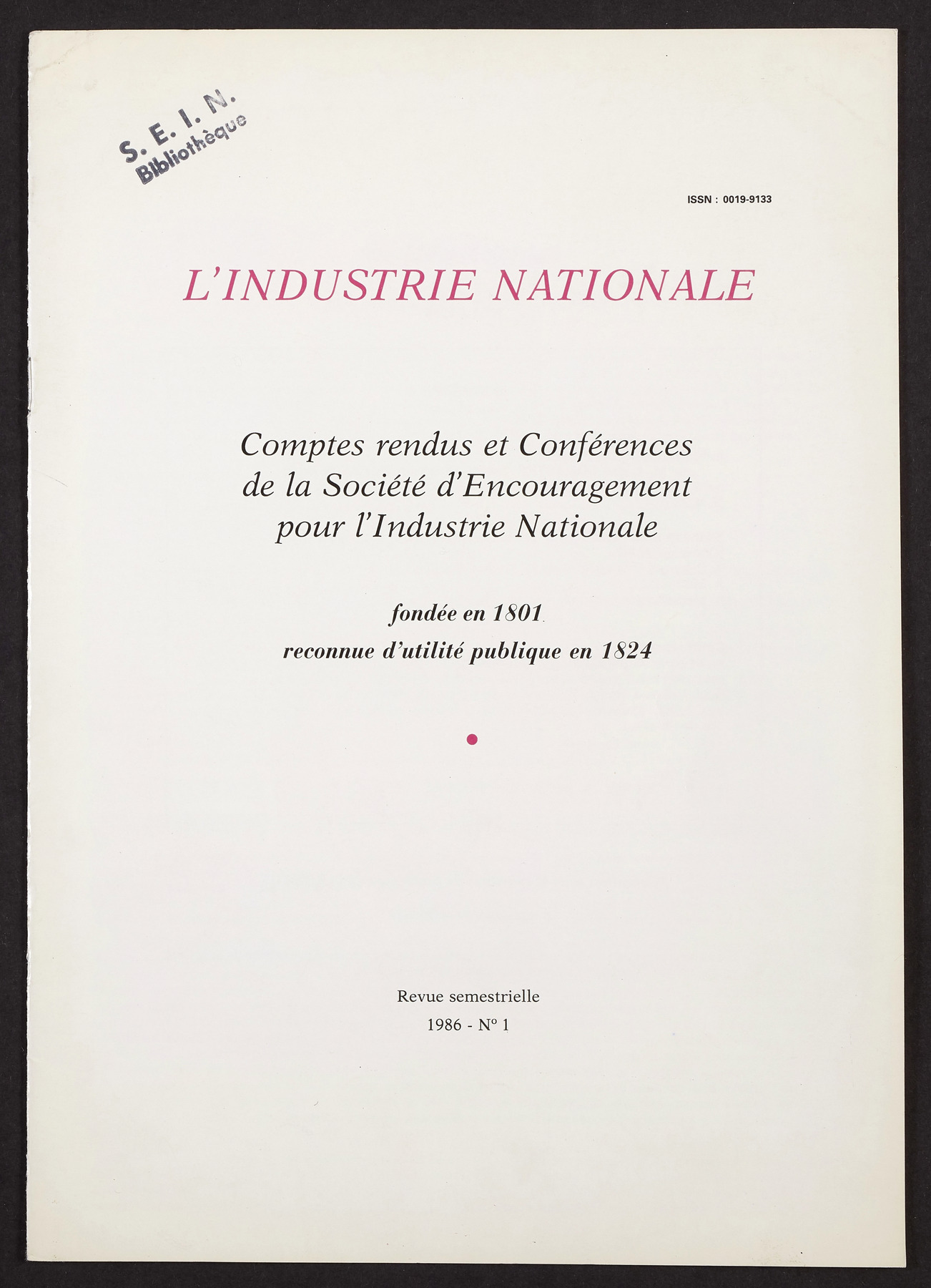 Page de titre du INDNAT.140