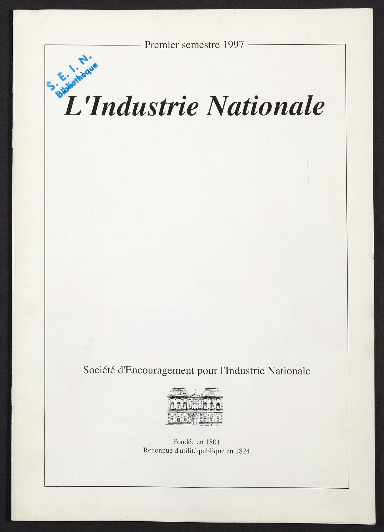 Page de titre du INDNAT.158