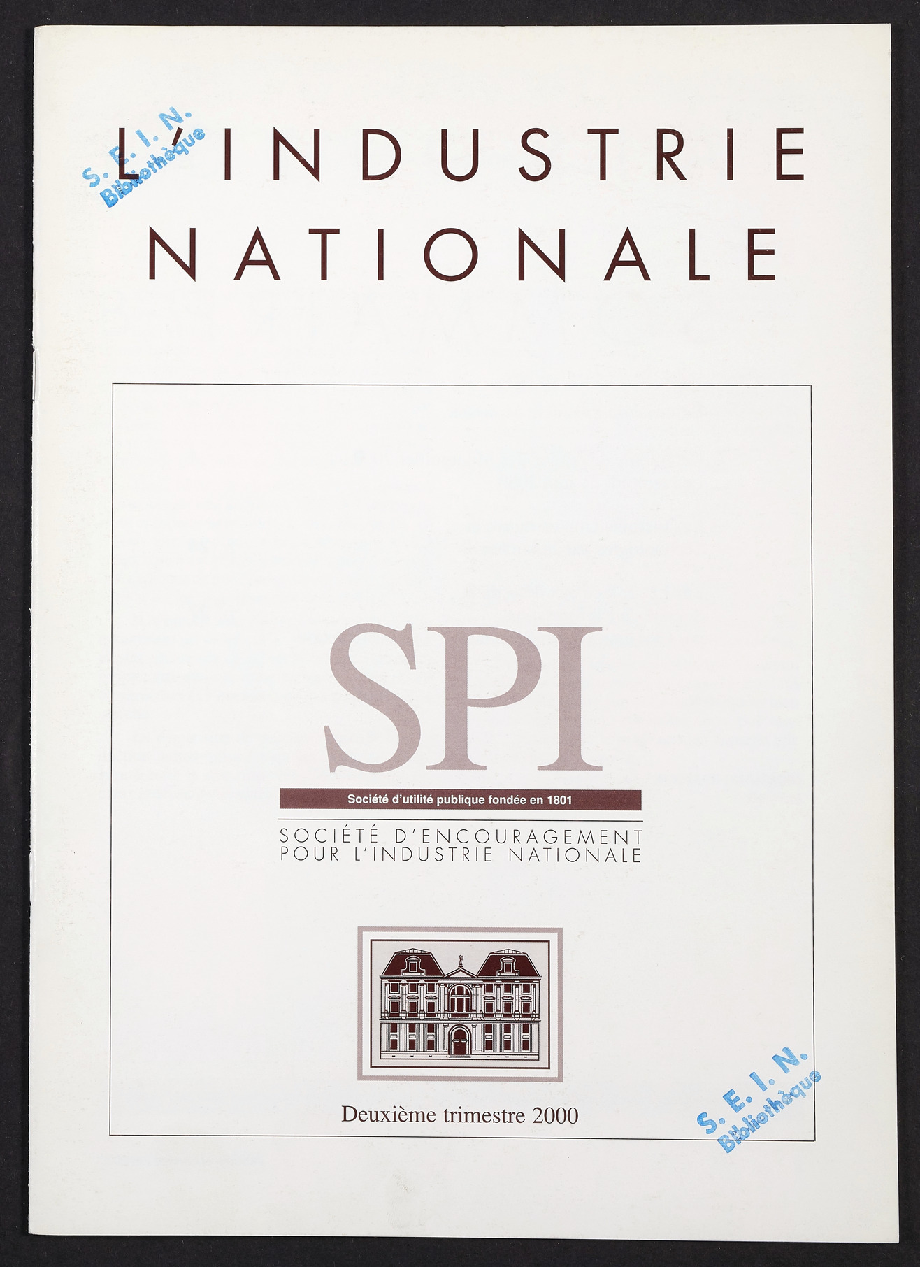 Page de titre du INDNAT.167