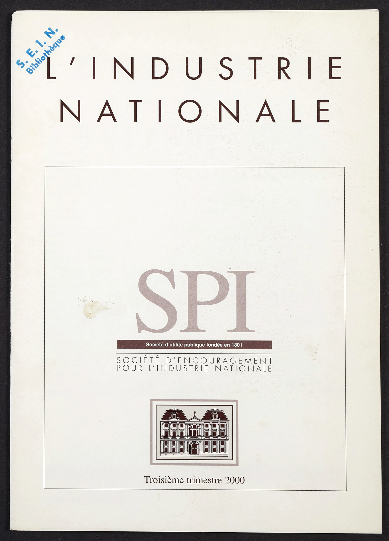 Page de titre du INDNAT.168