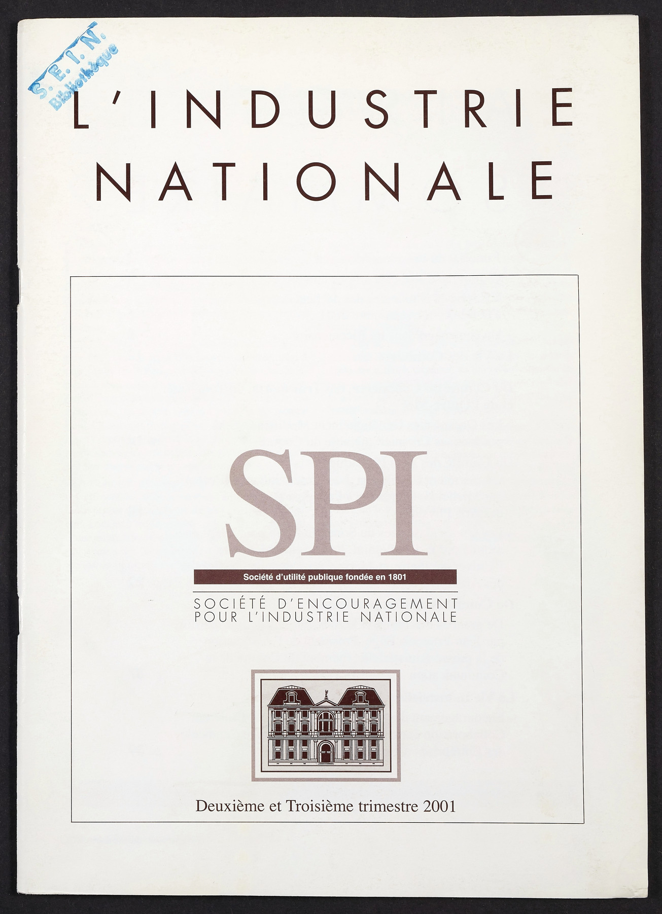 Page de titre du INDNAT.171