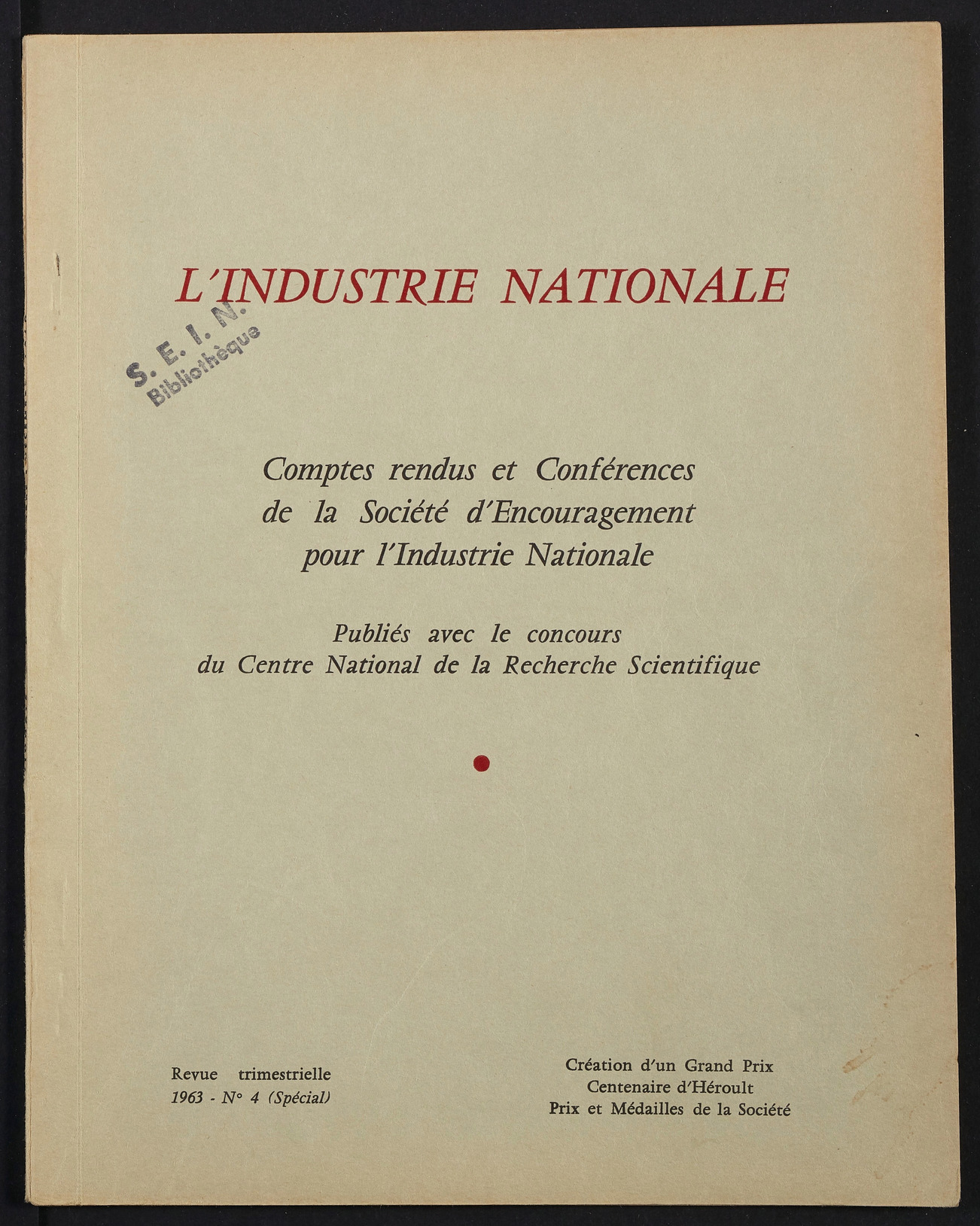 Page de titre du INDNAT.65