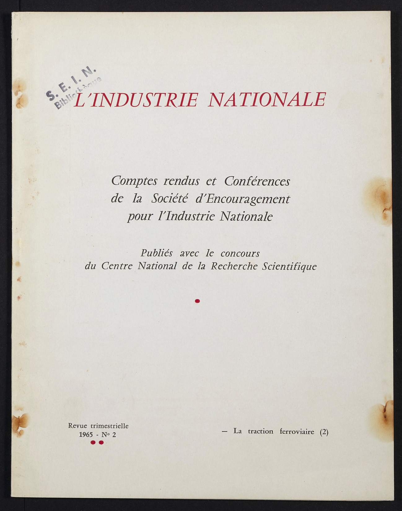 Page de titre du INDNAT.71