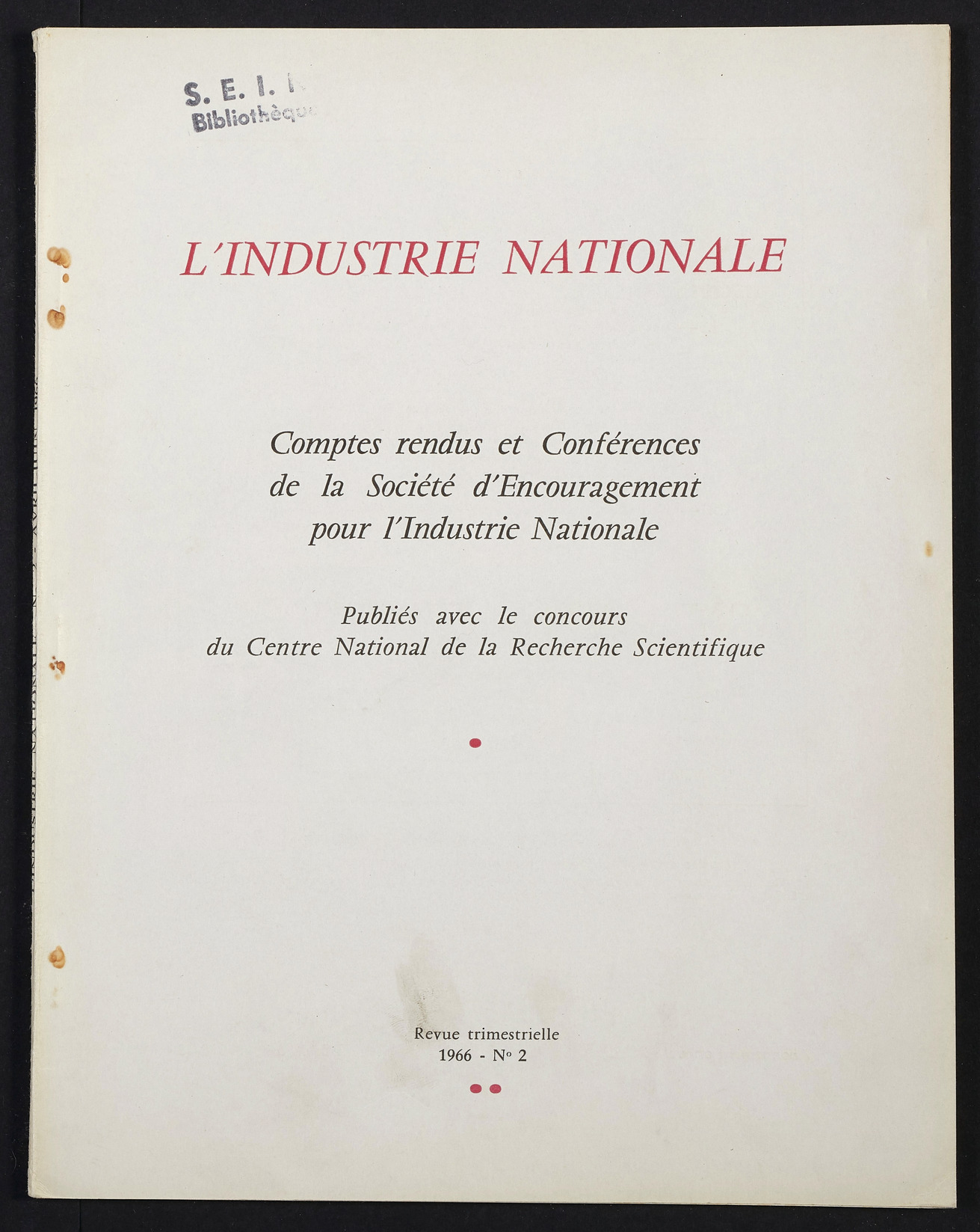 Page de titre du INDNAT.75