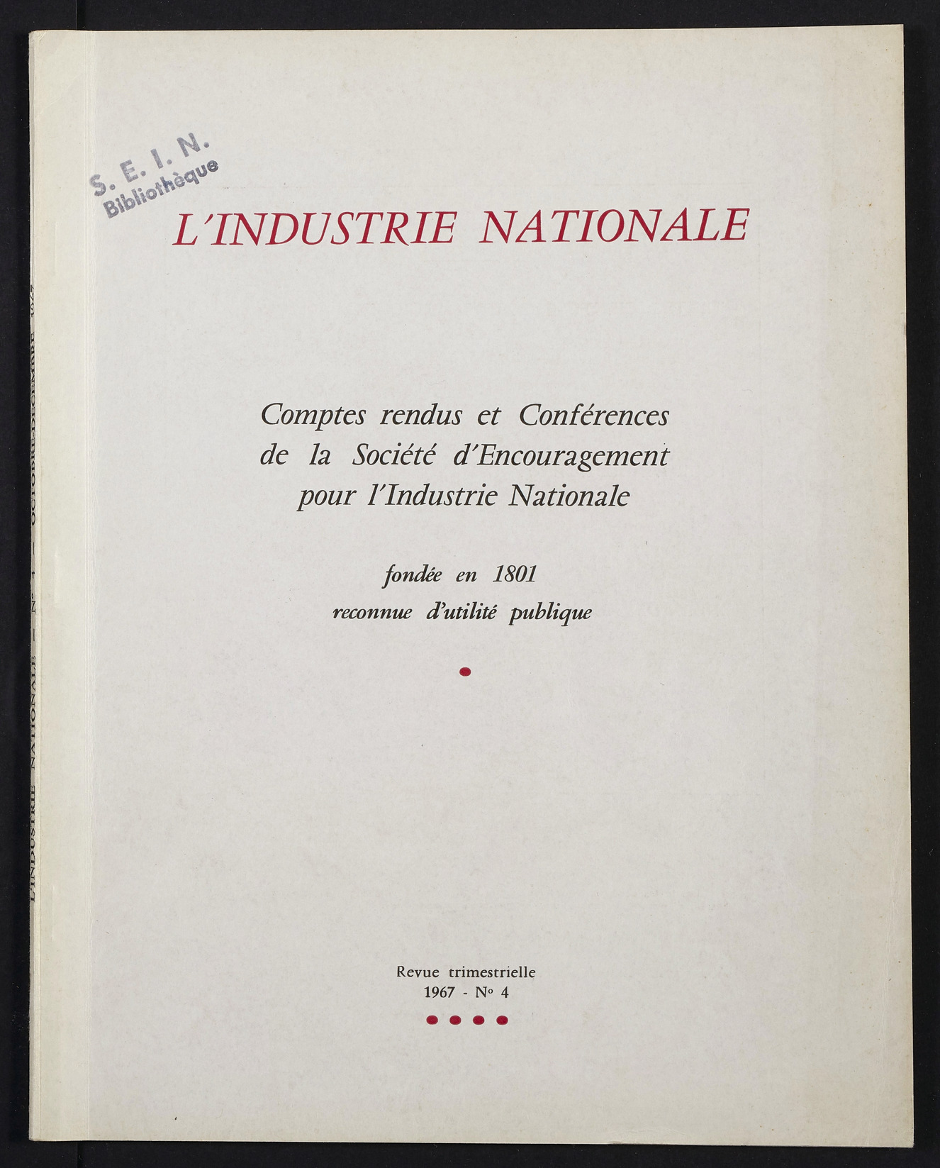 Page de titre du INDNAT.81