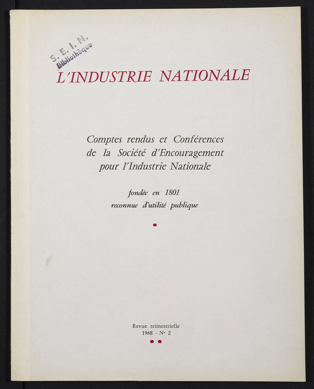 Page de titre du INDNAT.83