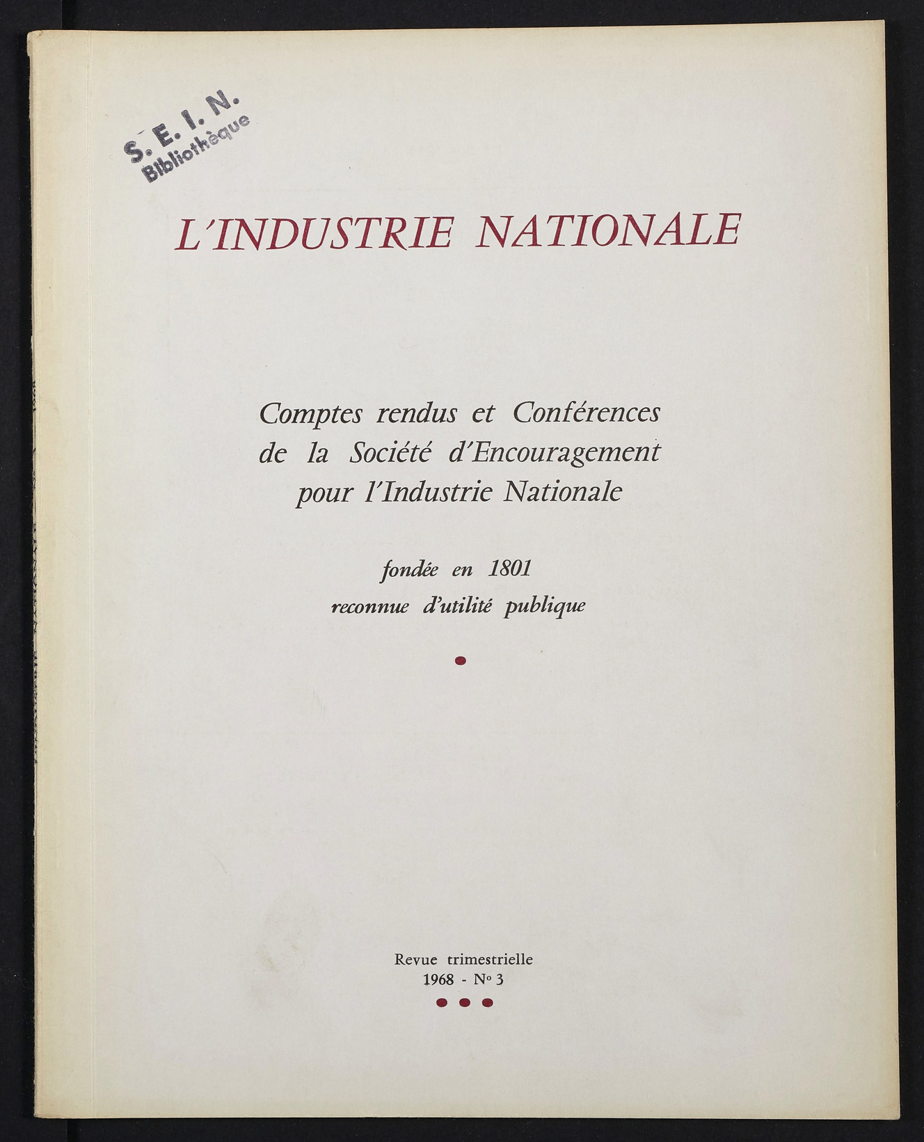 Page de titre du INDNAT.84