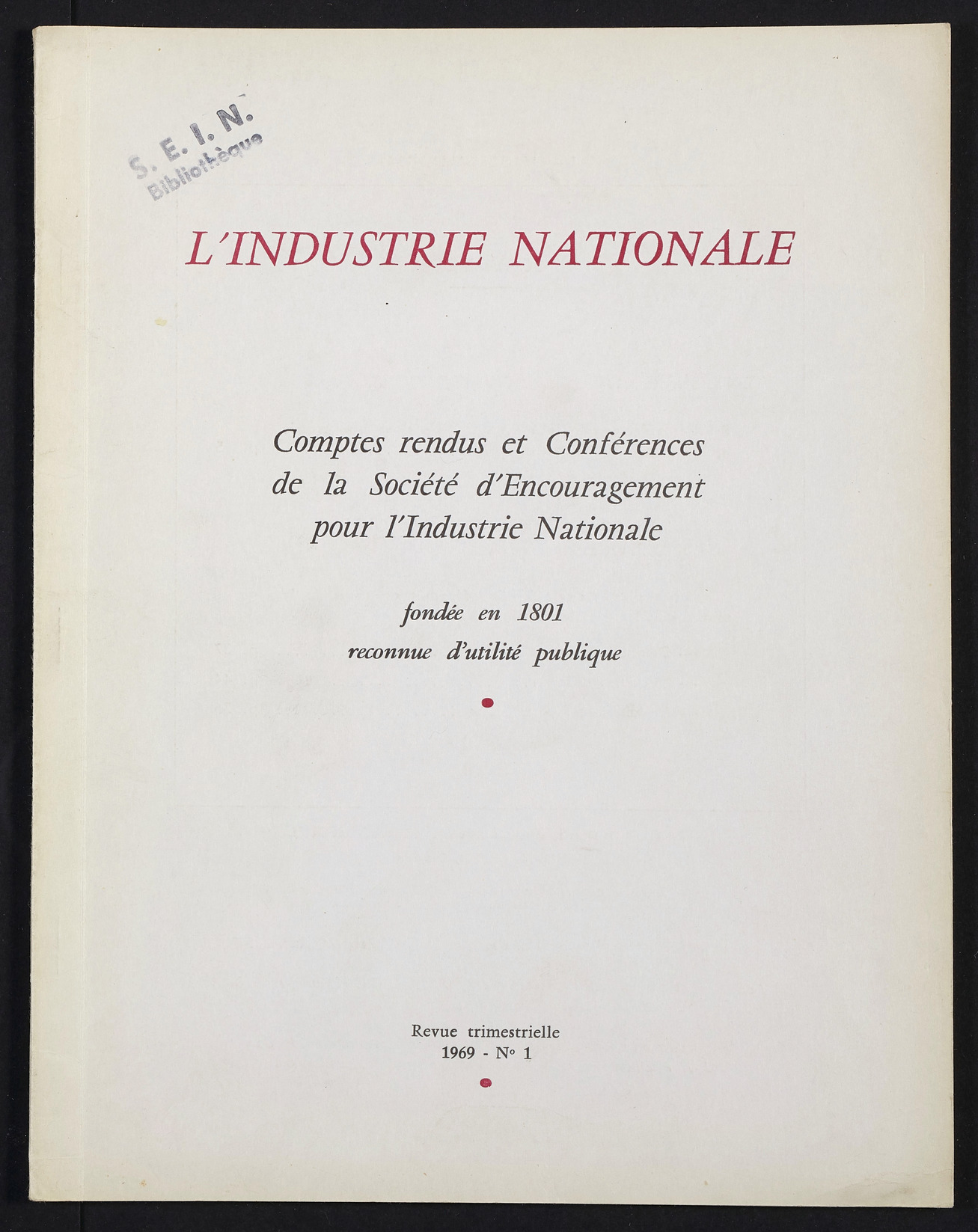 Page de titre du INDNAT.86