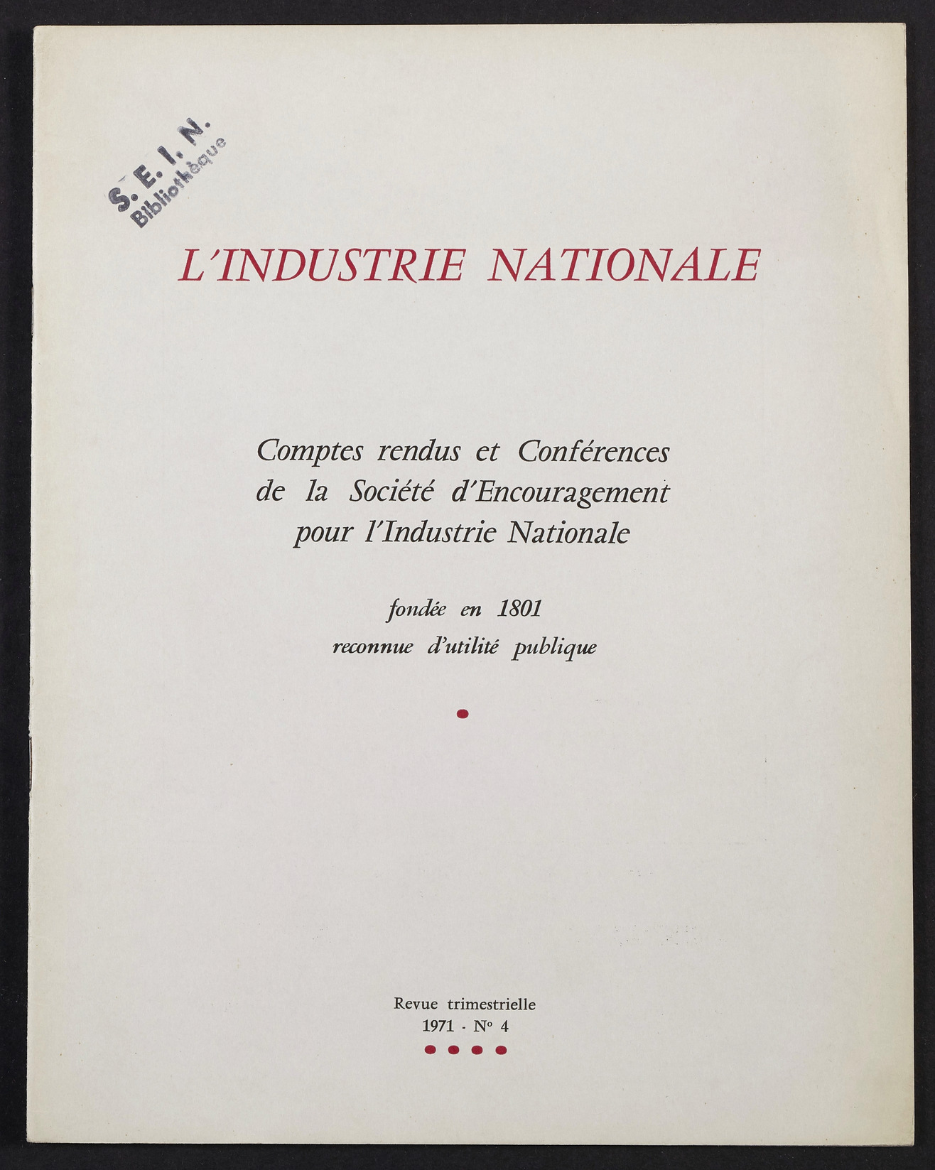 Page de titre du INDNAT.97