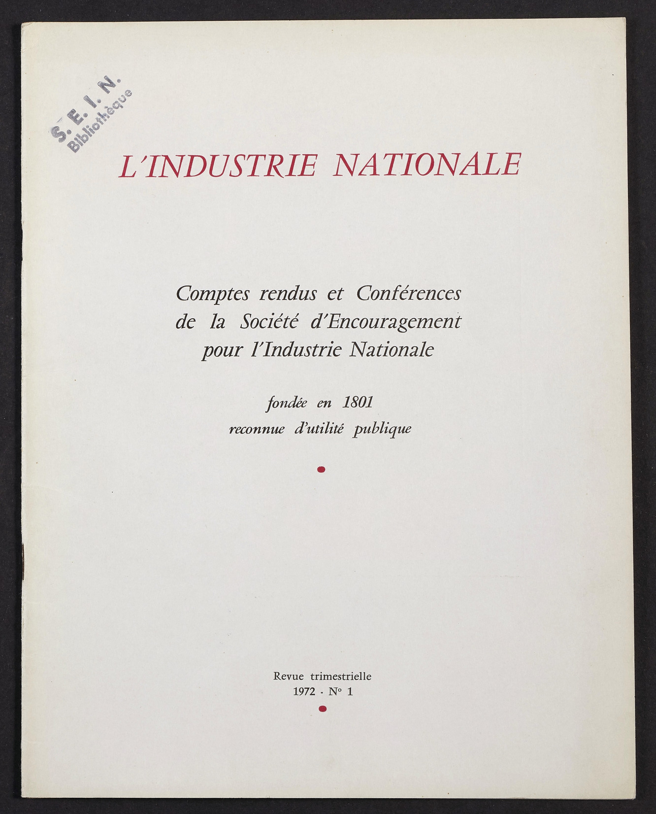 Page de titre du INDNAT.98