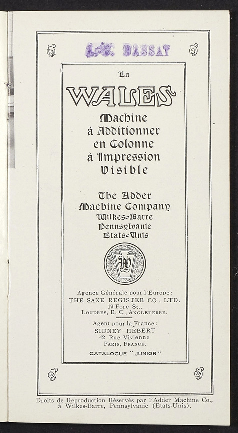 Page de titre du M13704