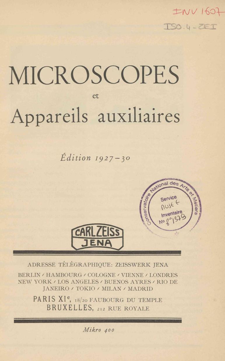 Page de titre du M1607