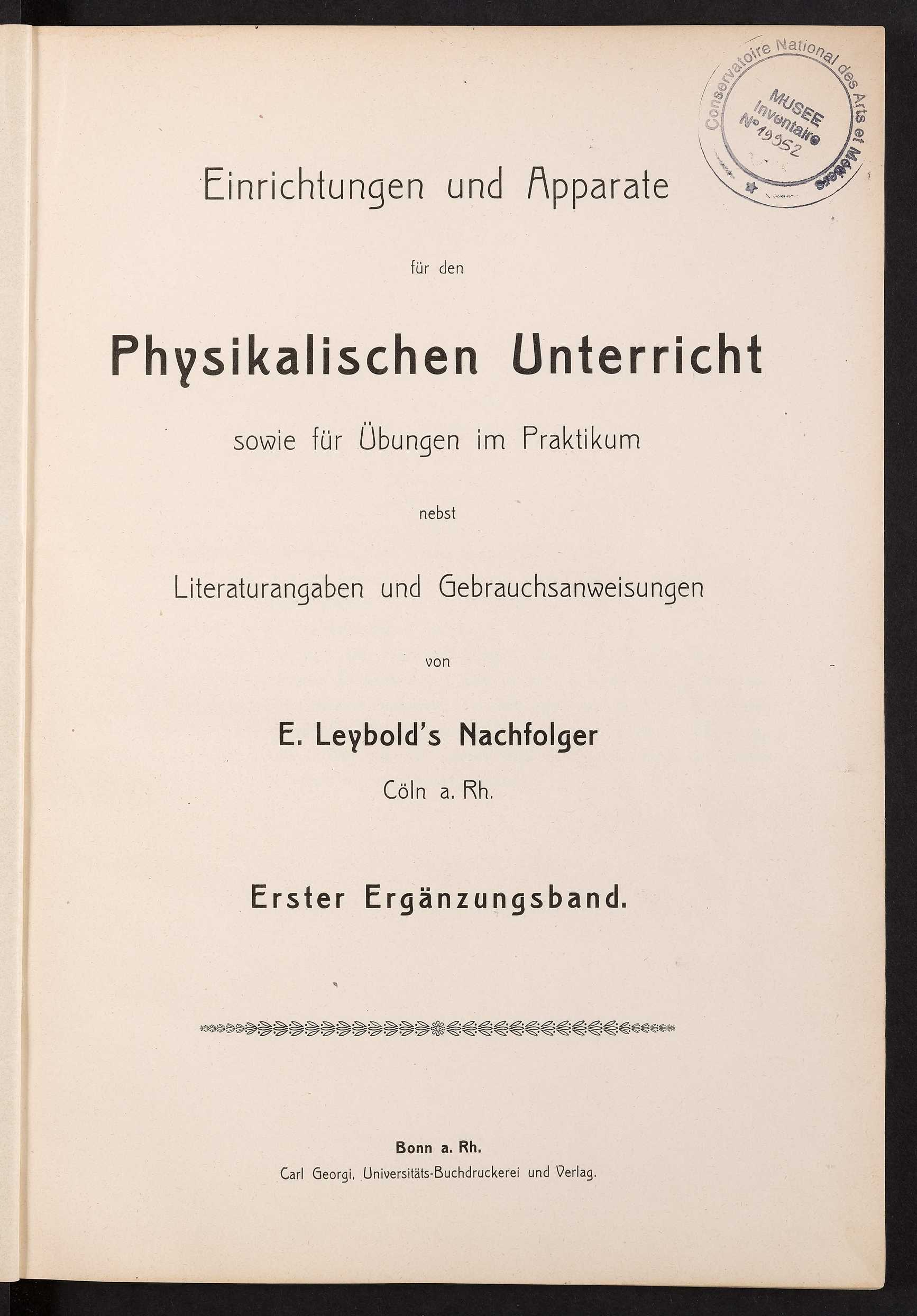 Page de titre du M19952