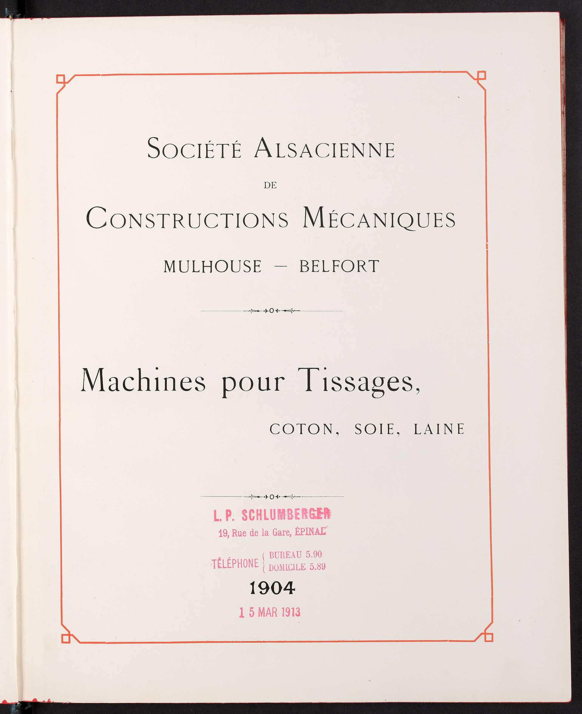 Page de titre du M19953