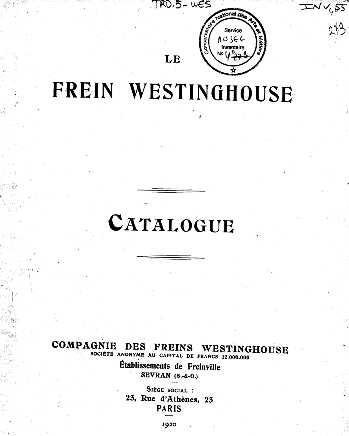 Page de titre du M55