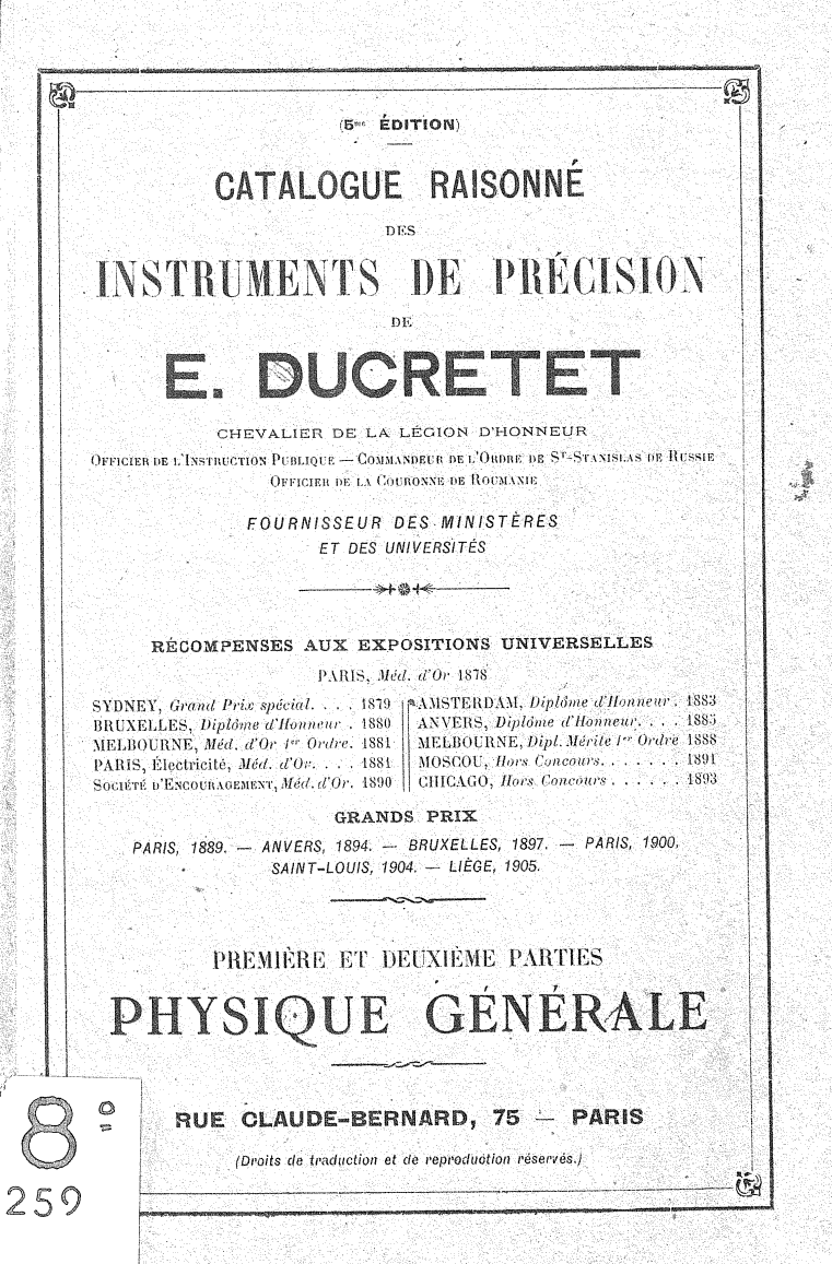 Page de titre du M5591