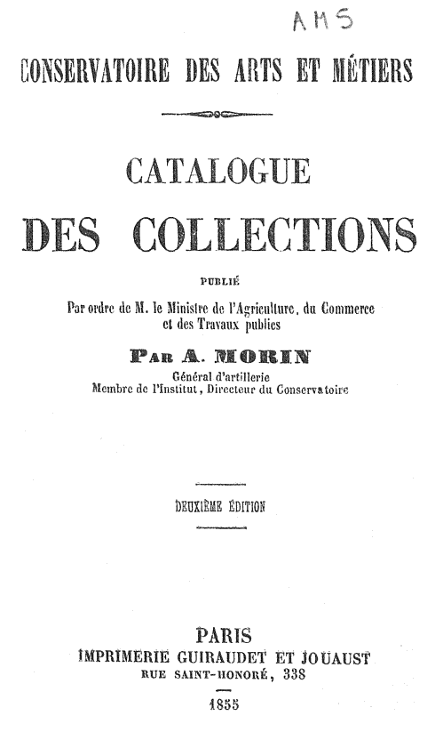 Page de titre du M7740