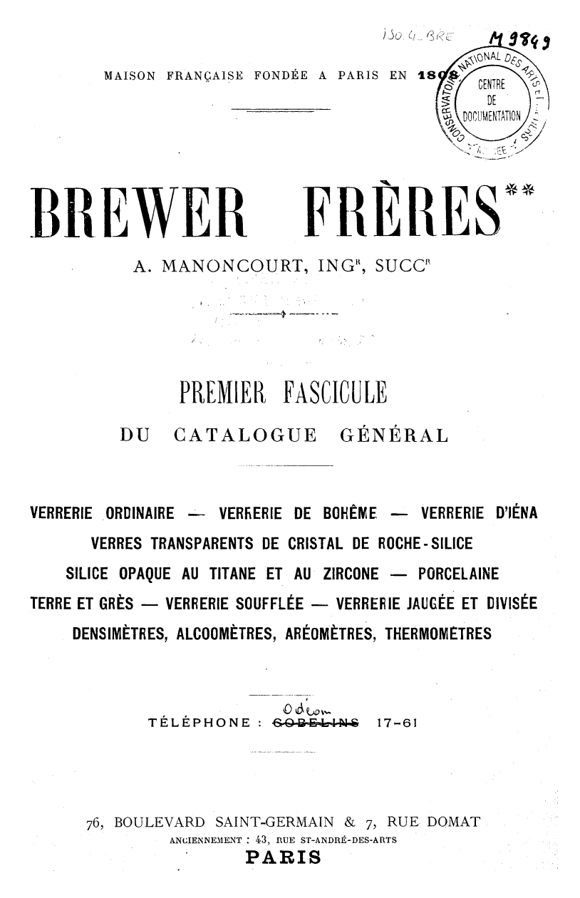 Page de titre du M9849