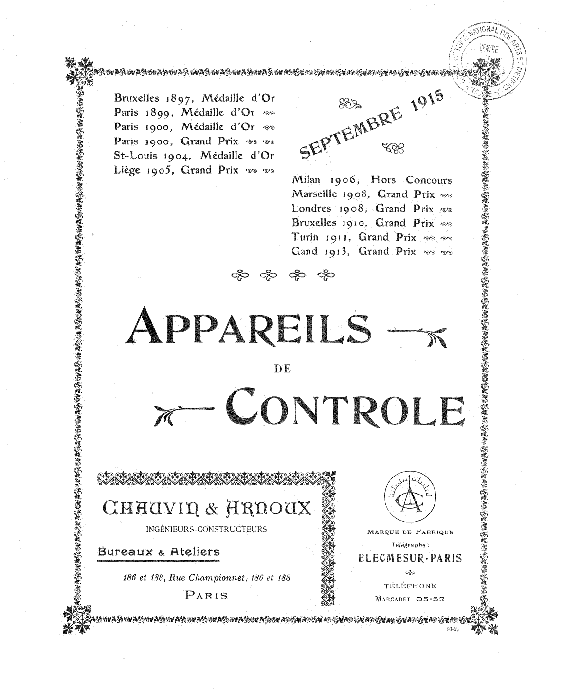 Page de titre du M9857.1