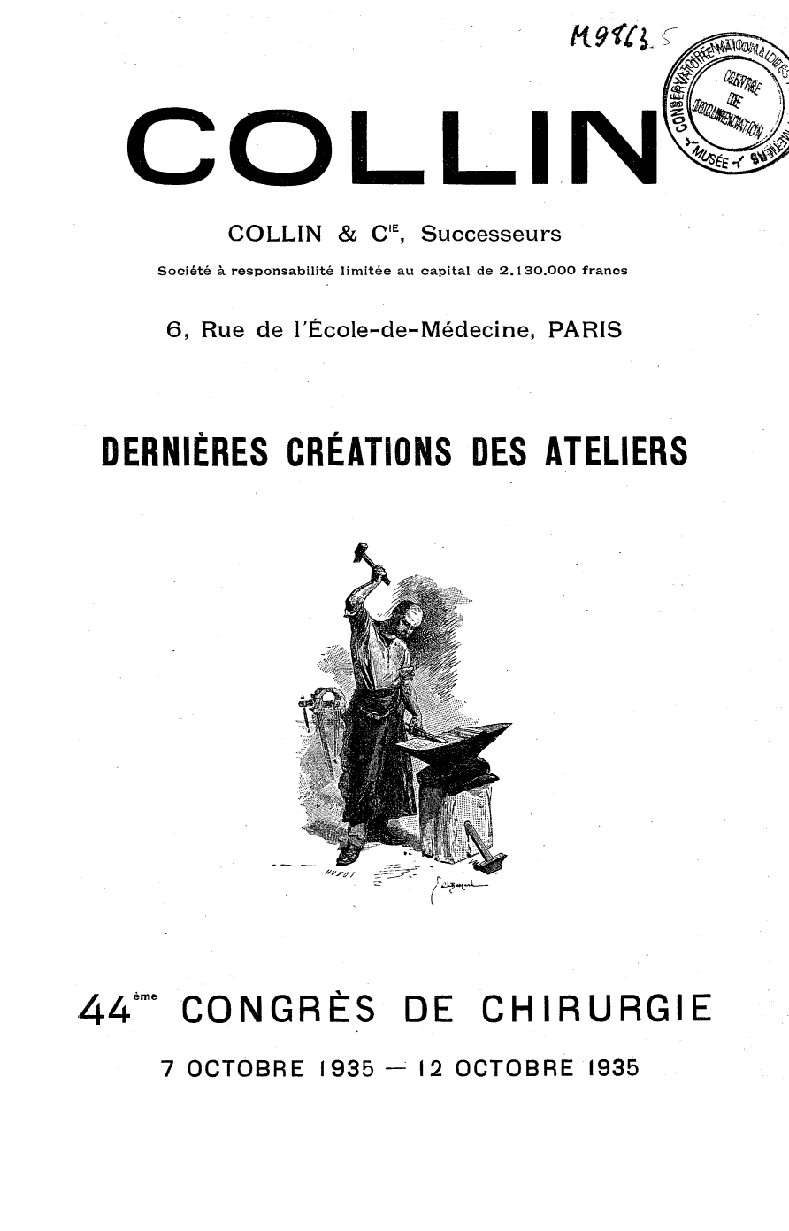 Page de titre du M9863.5