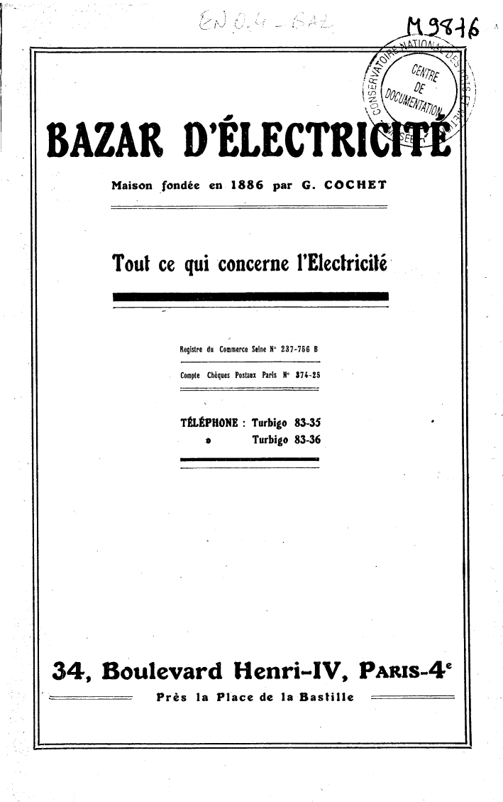 Page de titre du M9876.1