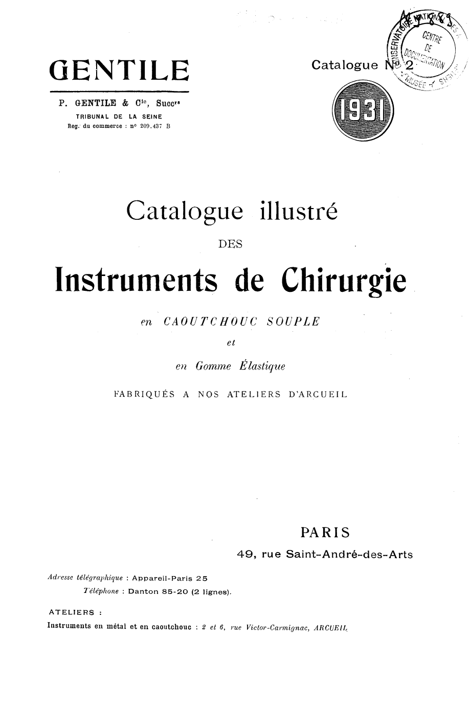 Page de titre du M9889