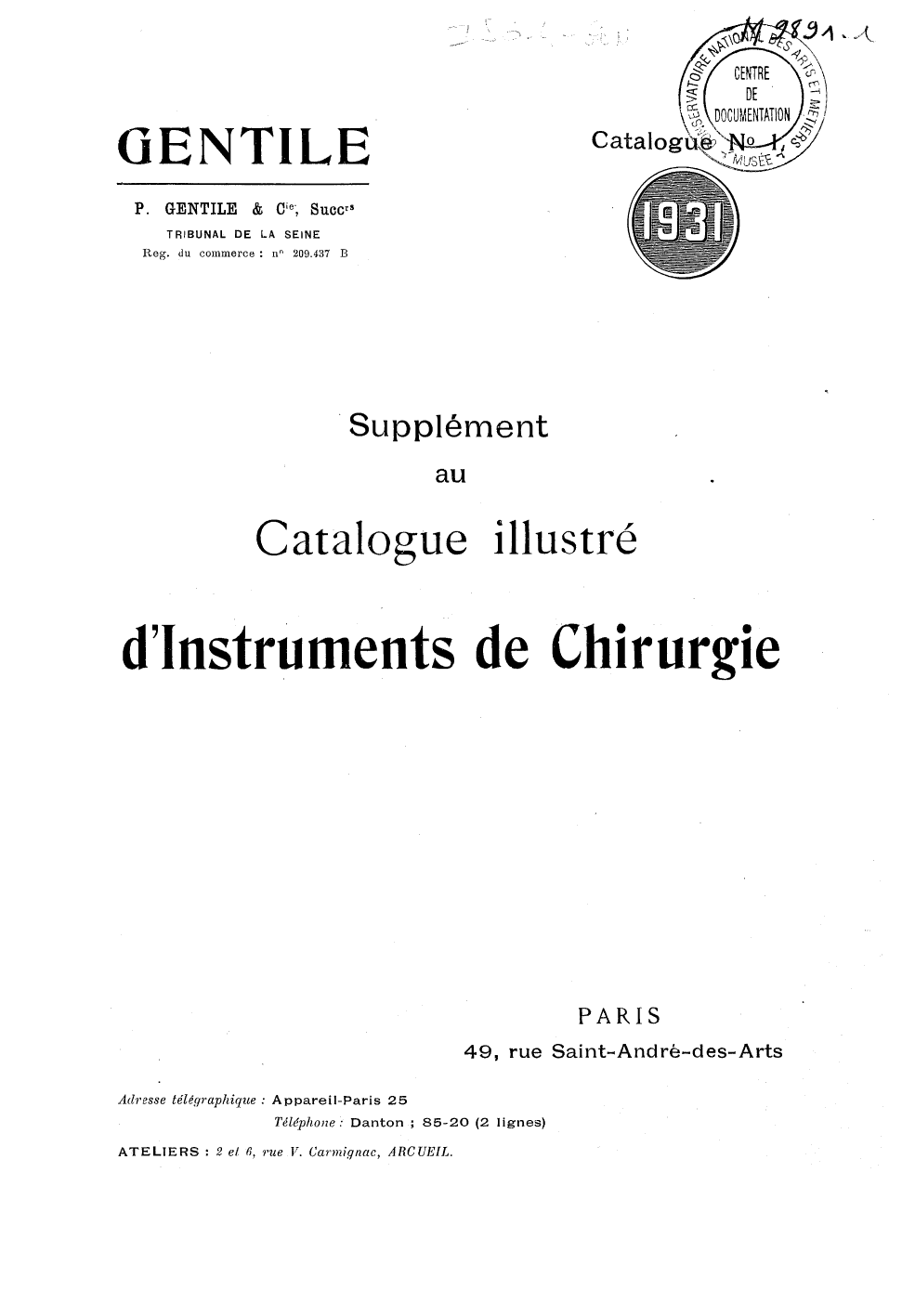 Page de titre du M9891.1