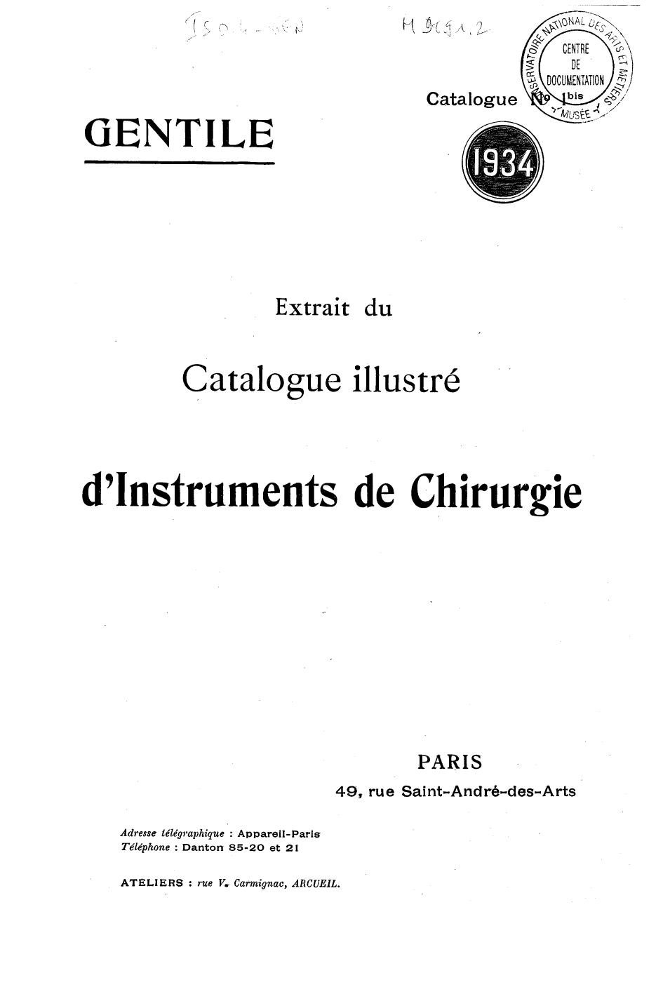 Page de titre du M9891.2