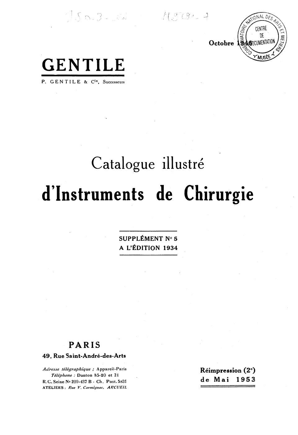 Page de titre du M9891.7