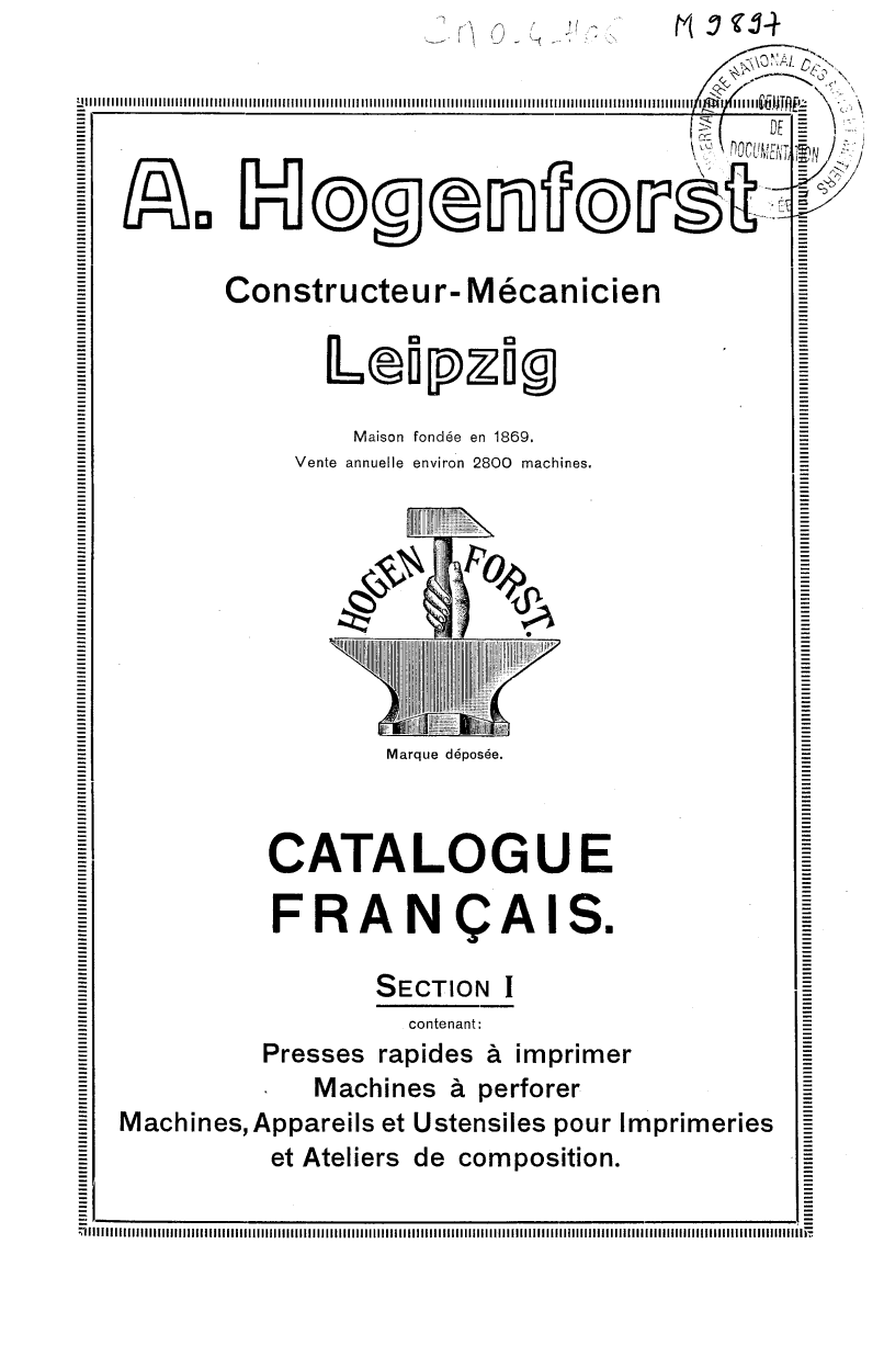 Page de titre du M9897