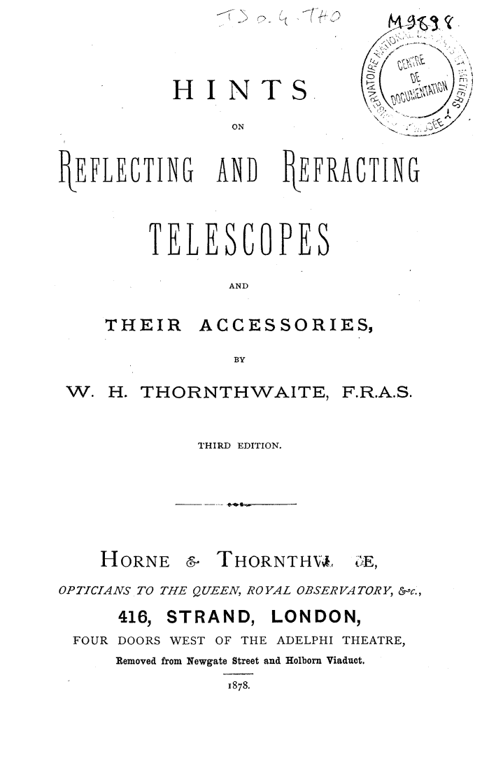 Page de titre du M9898