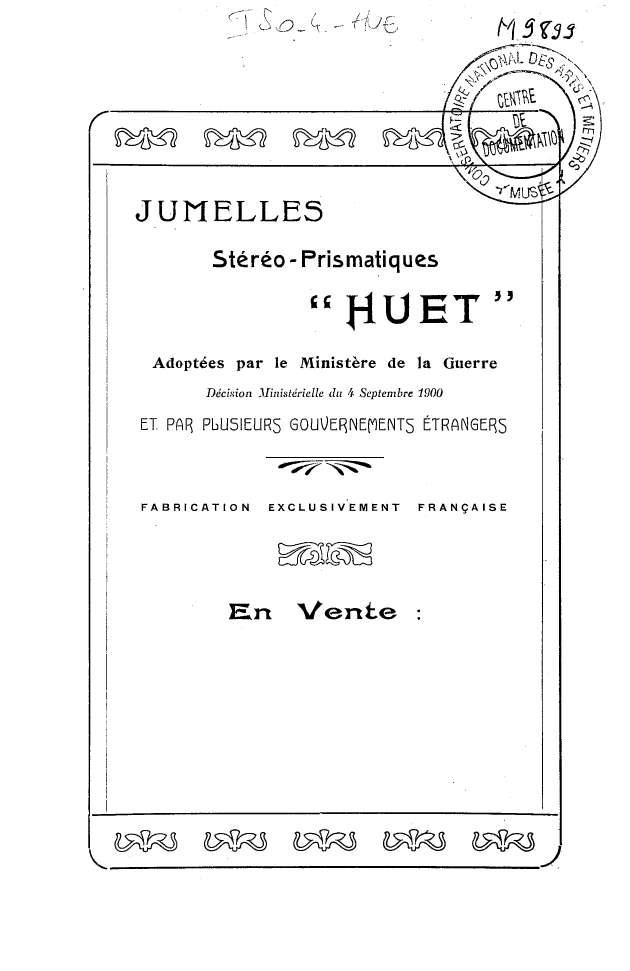 Page de titre du M9899