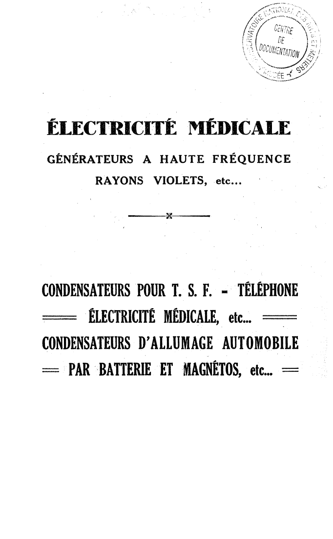 Page de titre du M9900