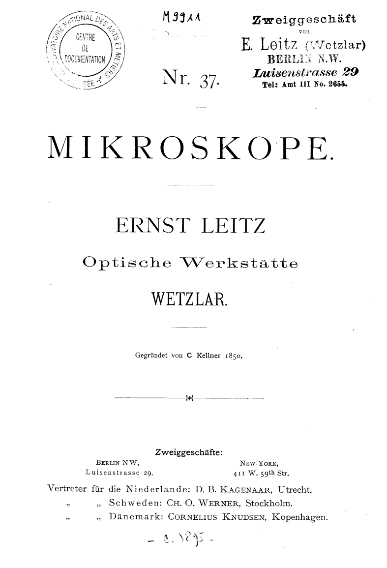 Page de titre du M9911