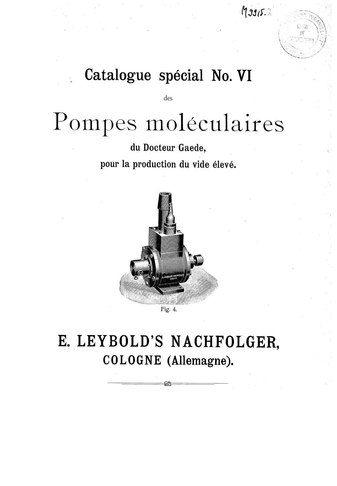 Page de titre du M9915_3