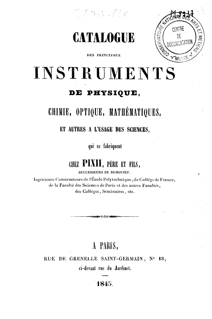 Page de titre du M9937