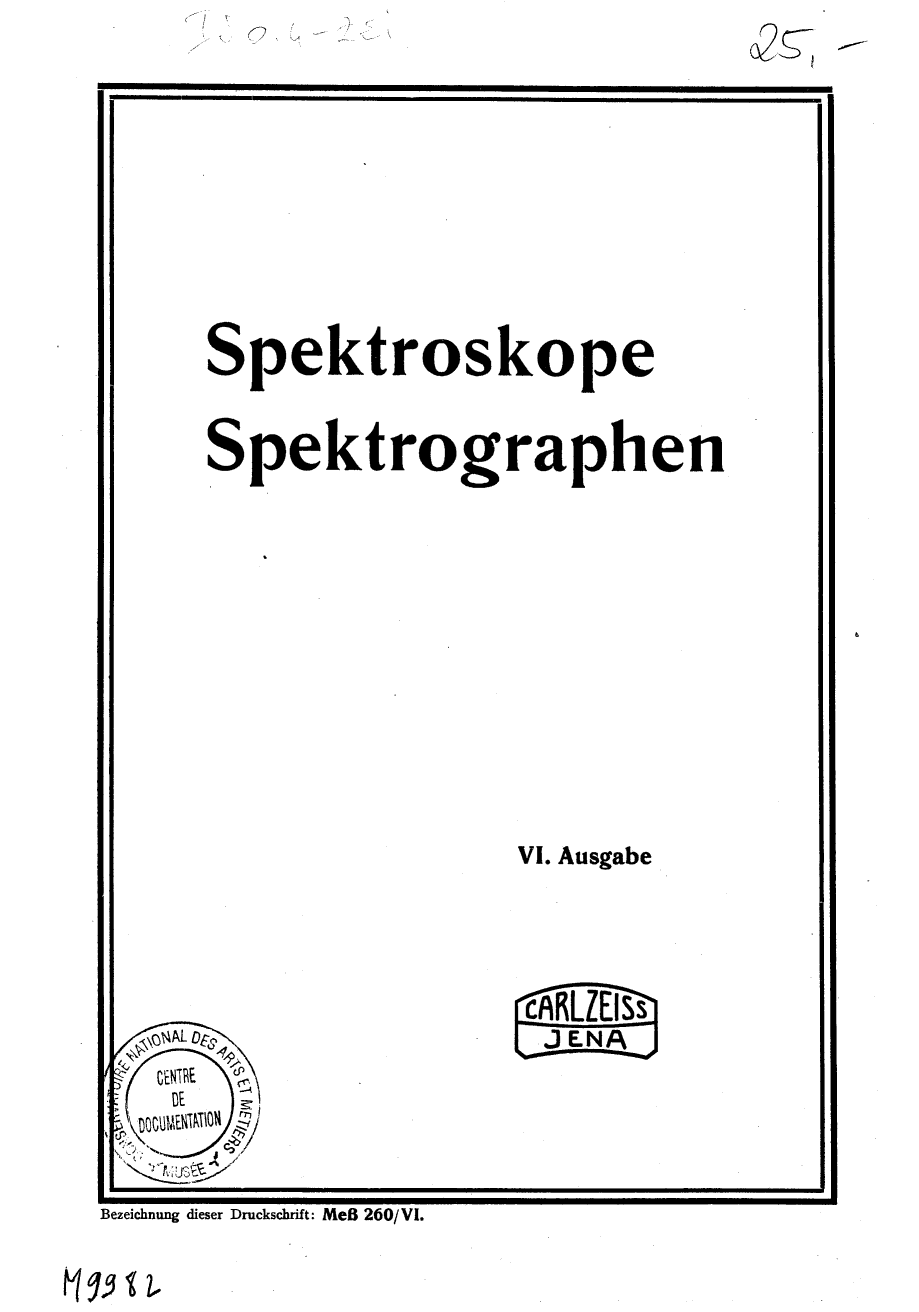 Page de titre du M9982