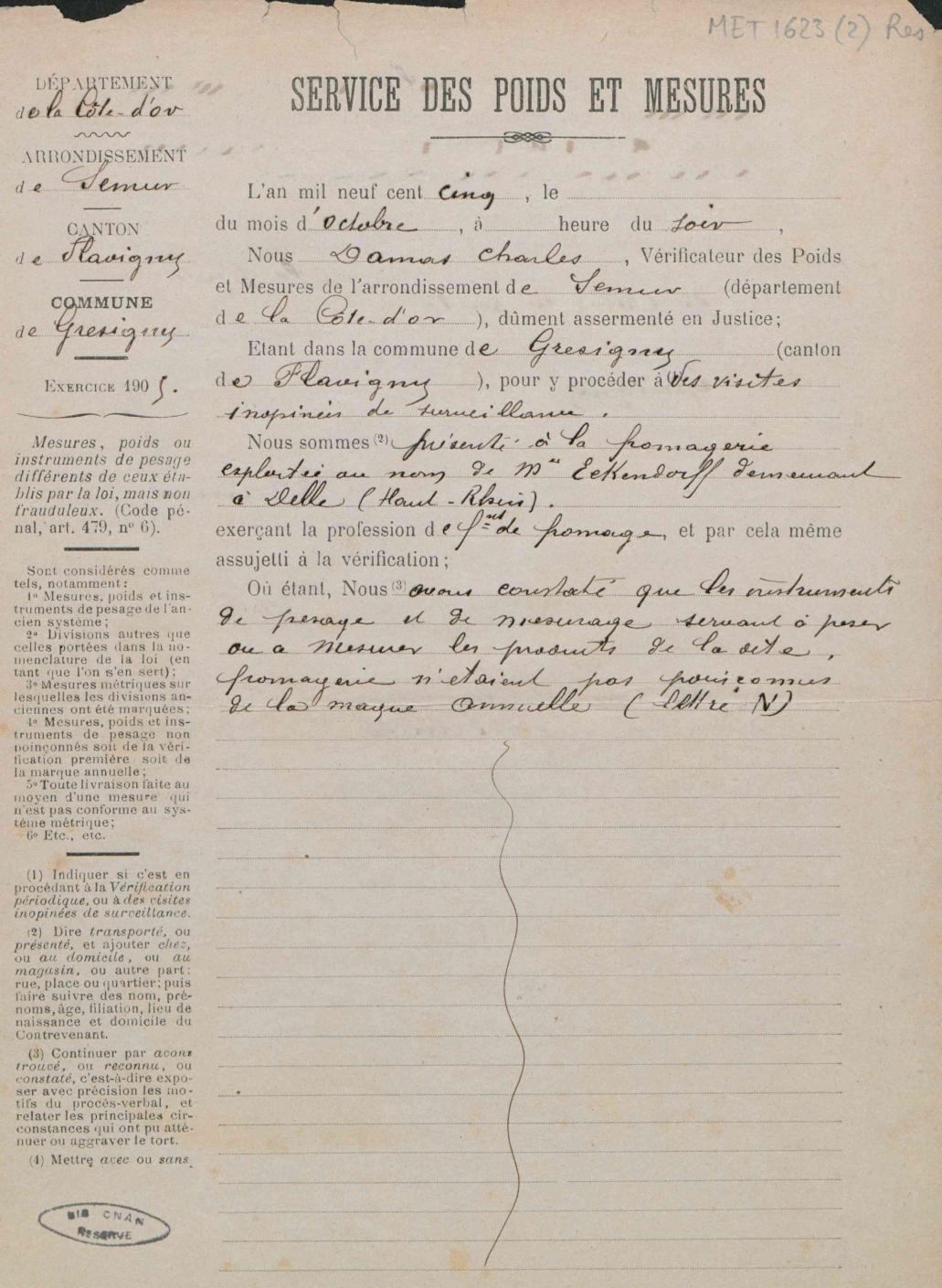 Page de titre du MET1623.2RES