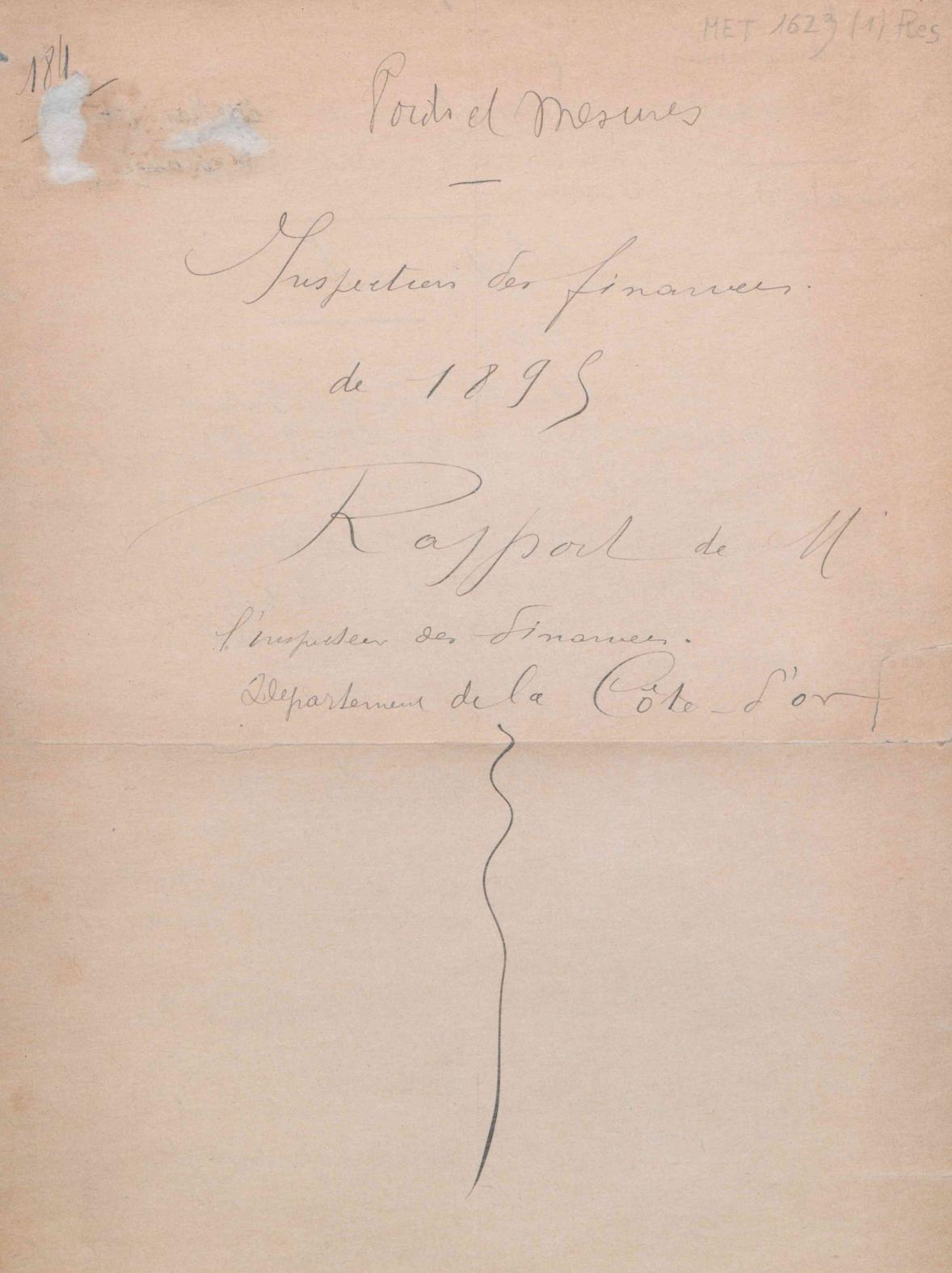 Page de titre du MET1623RES