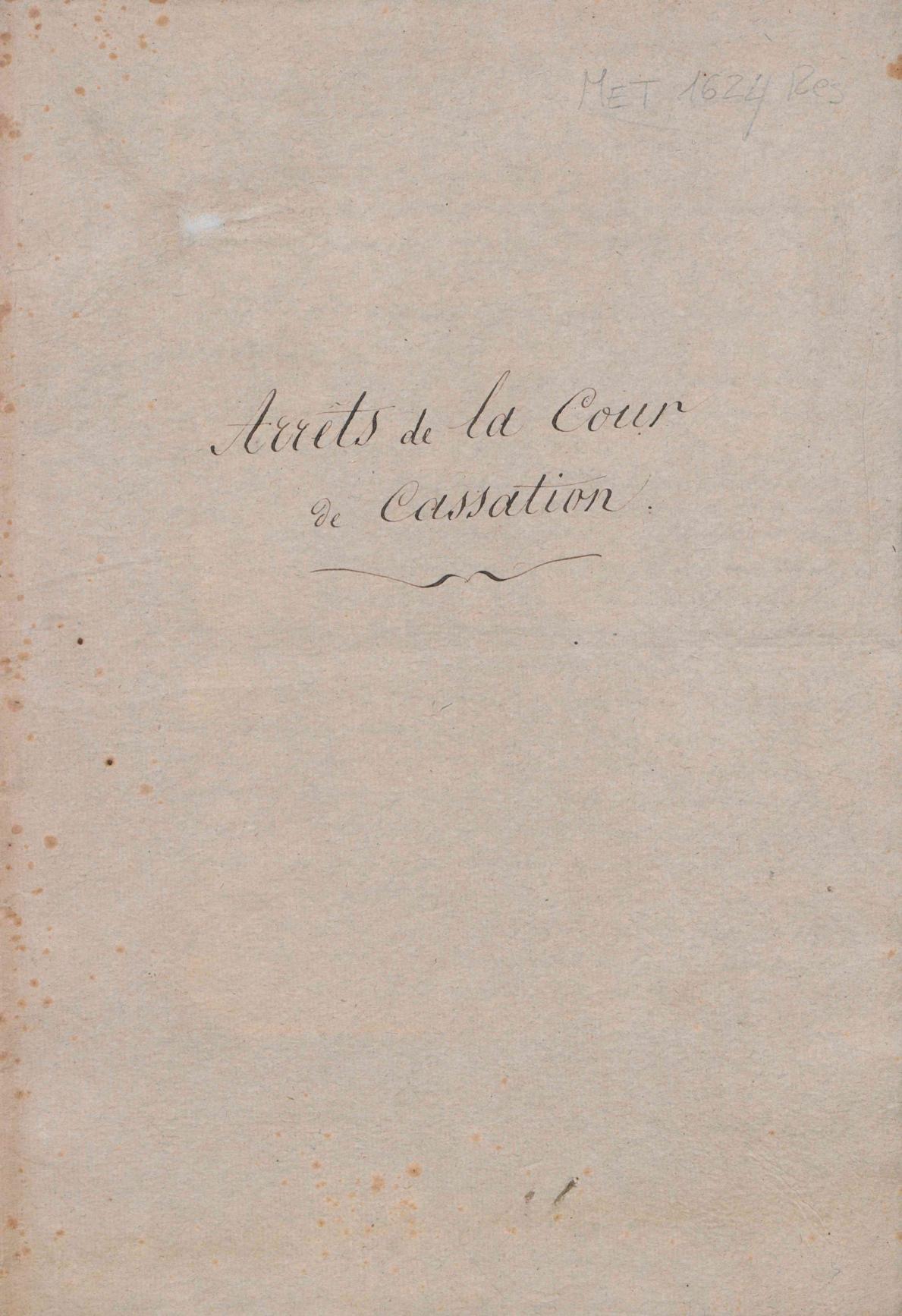 Page de titre du MET1624RES