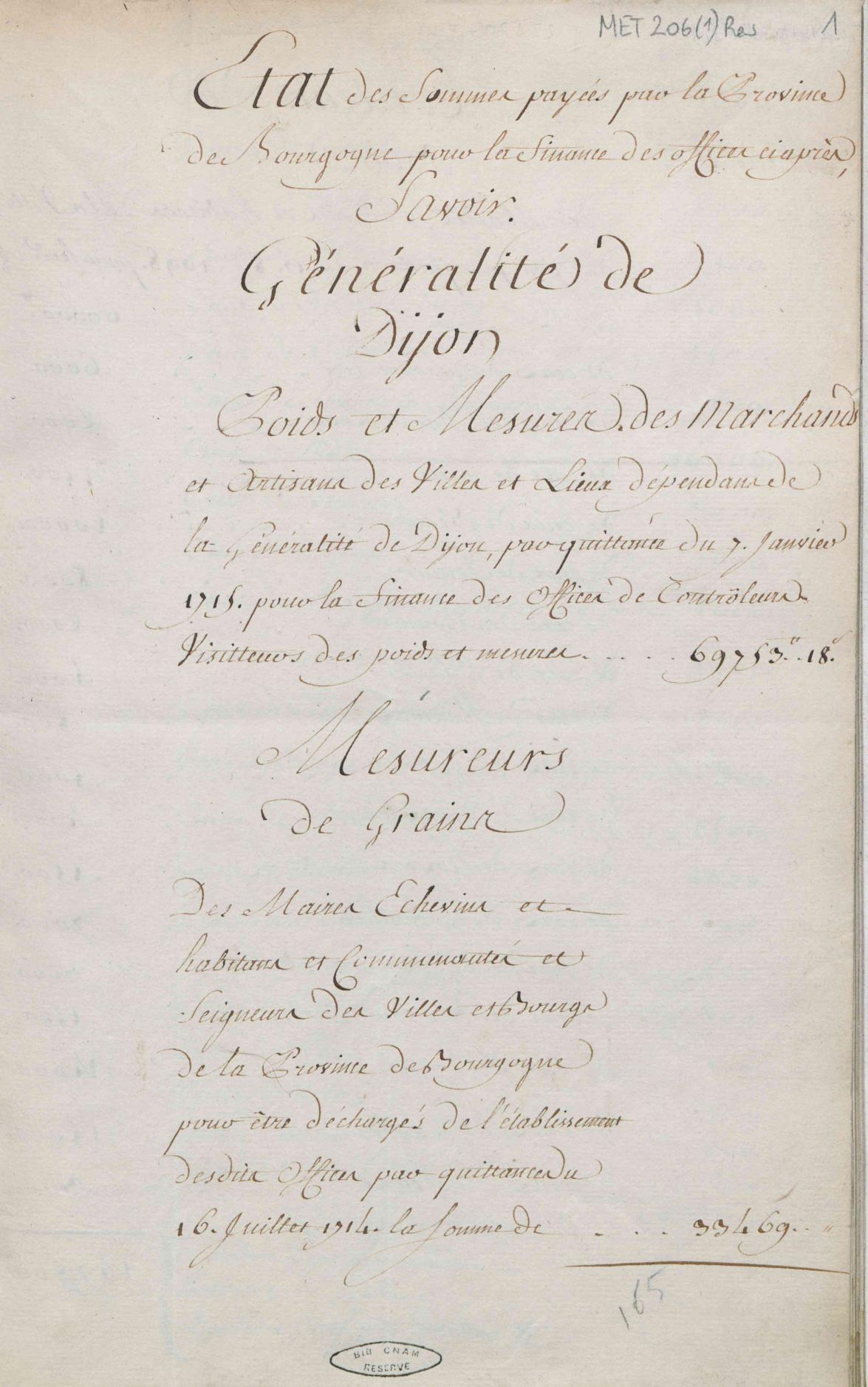 Page de titre du MET206.1RES