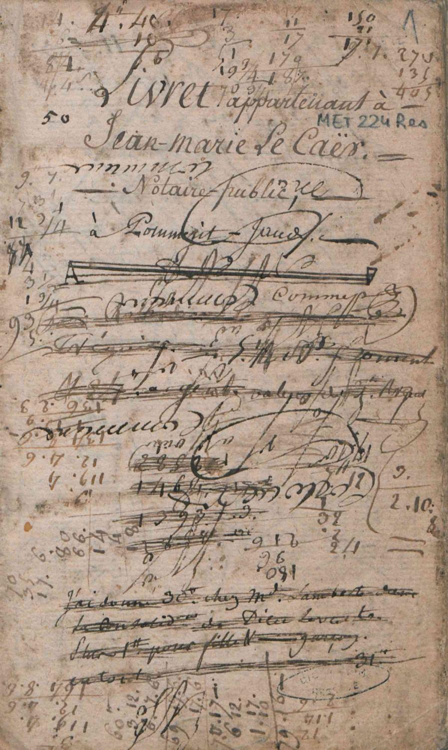 Page de titre du MET224RES