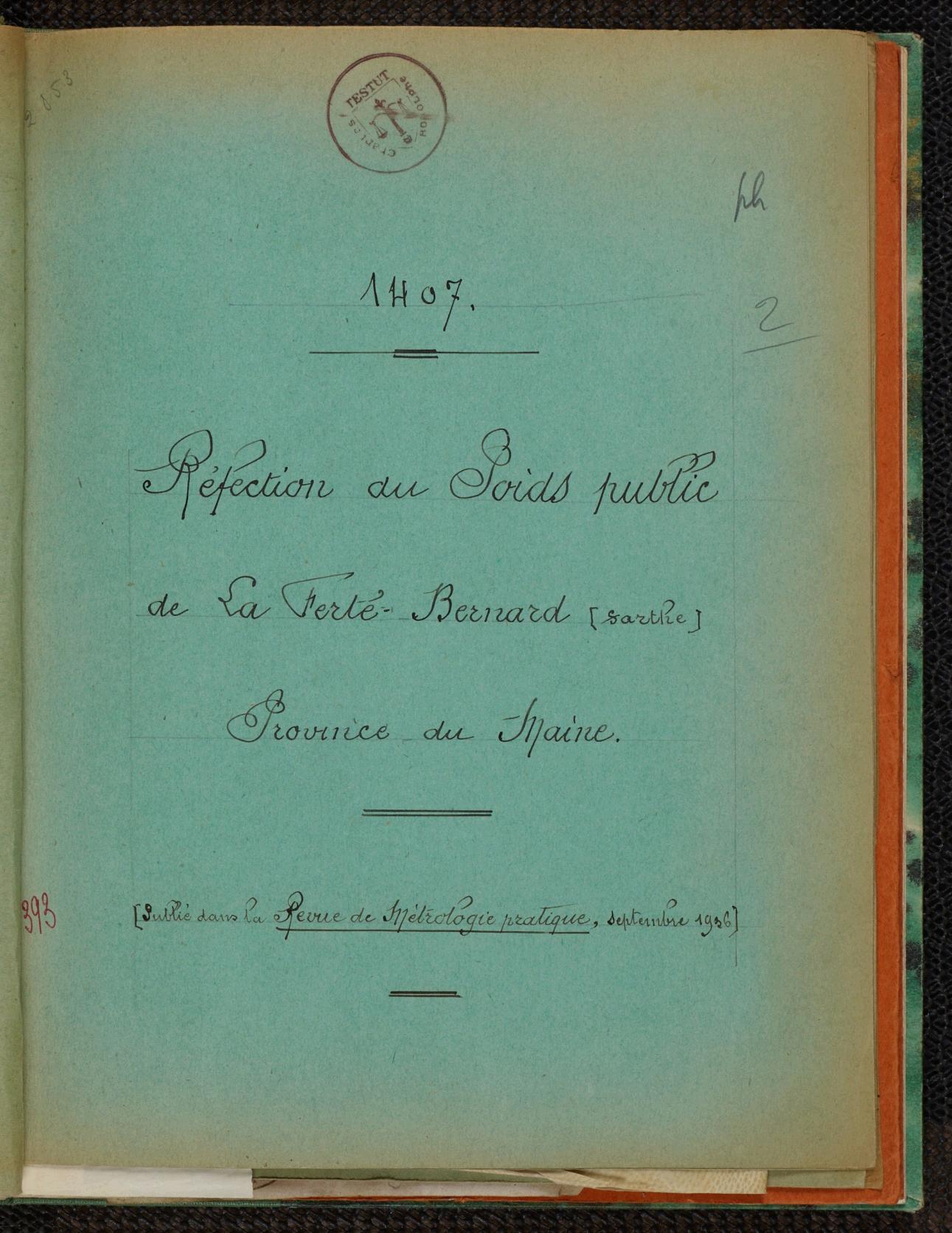 Page de titre du MET3.2RES